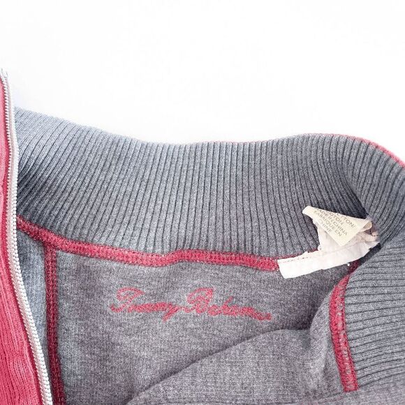 Tommy Bahama Mens Sweater Quarter Zip Pullover Long Sleeve Burgundy Medium - Picture 4 of 8